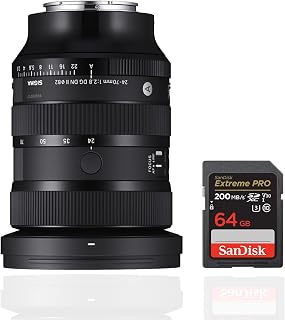 Sigma 24-70MM F2.8 DG DN II Art Lens, Sony E Mount Bundle | 64GB Extreme Pro SDXC UHS-I Memory Card, (2 items)