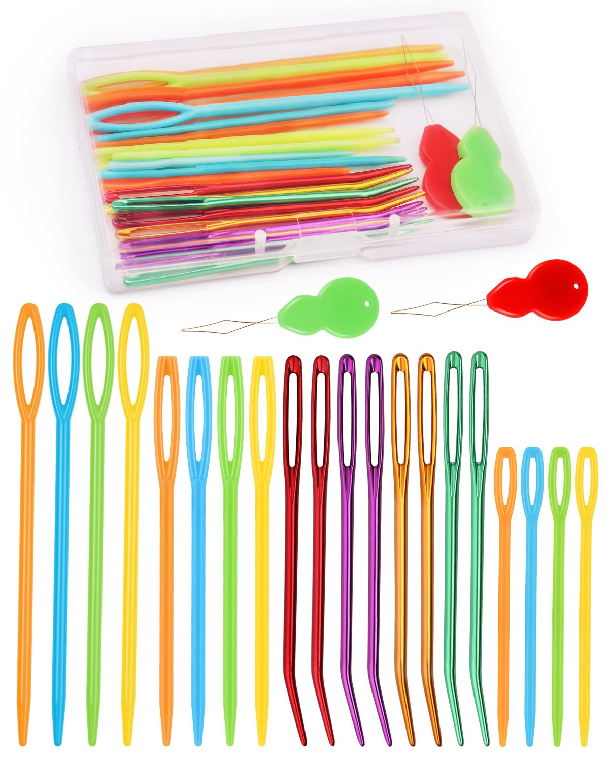 Bupete 25 Pcs Yarn Needles Metal Tapestry Needle Crochet Needles for Yarn | Larg
