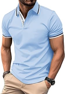 SwissWell Men's Polo Shirt Short Sleeve Golf Polo Shirt Lightweight Summer Shirts Breathable T Shirt Quick Dry