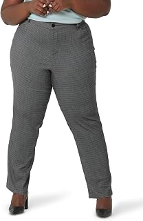 Lee Women's Wrinkle Free Relaxed Fit Straight Leg Trousers