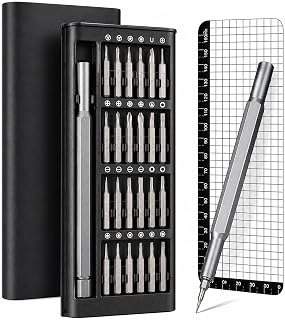 25 in 1 Precision Screwdriver Set, Mini Magnetic Repair Kit with Assorted Bits, Professional Steel Screwdriver for Macbook, iPhone, Laptop, PS5, Glasses, Watches and Devices