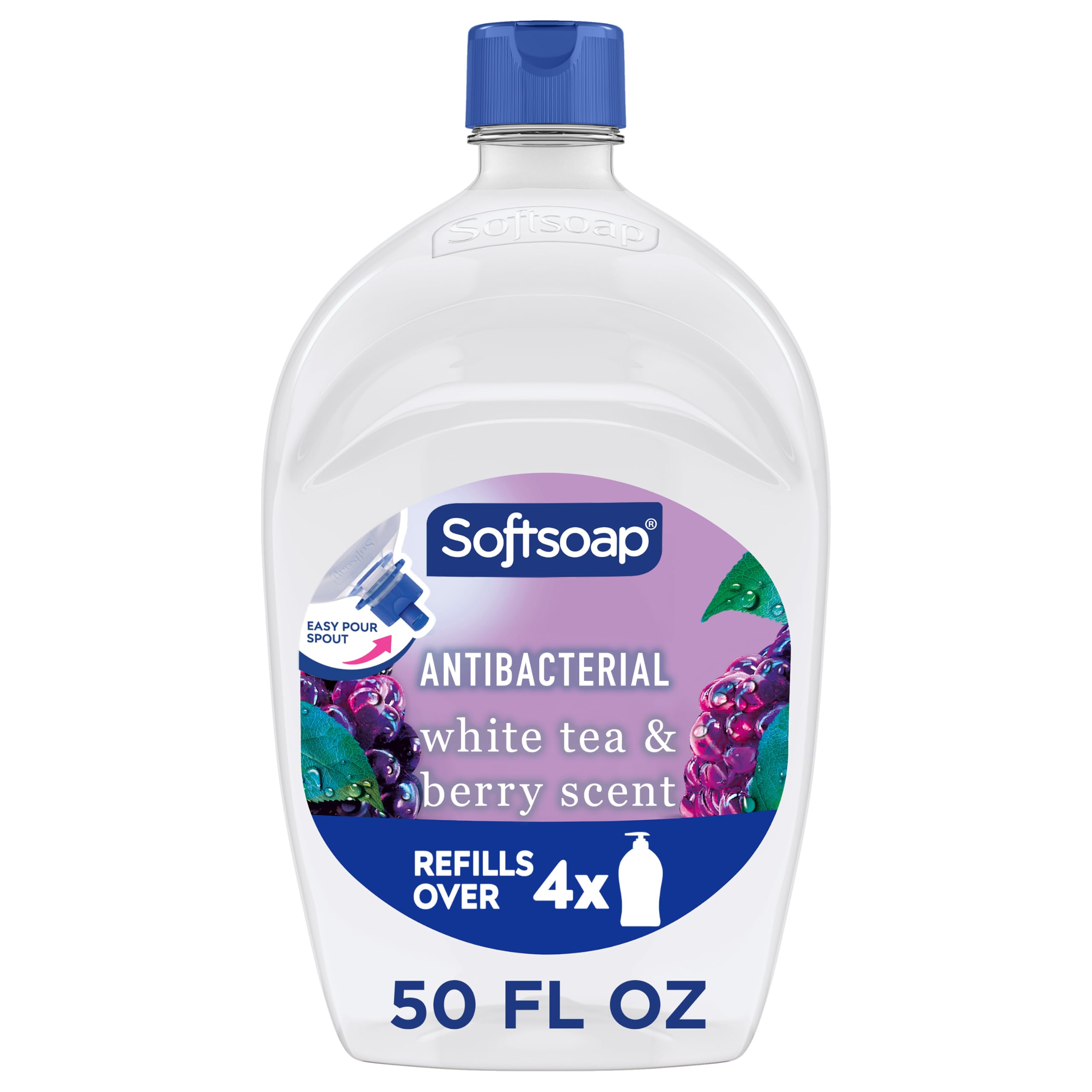 Softsoap Antibacterial Hand Soap Refill, White Tea & Berry Scent, 50 fl oz | Liq