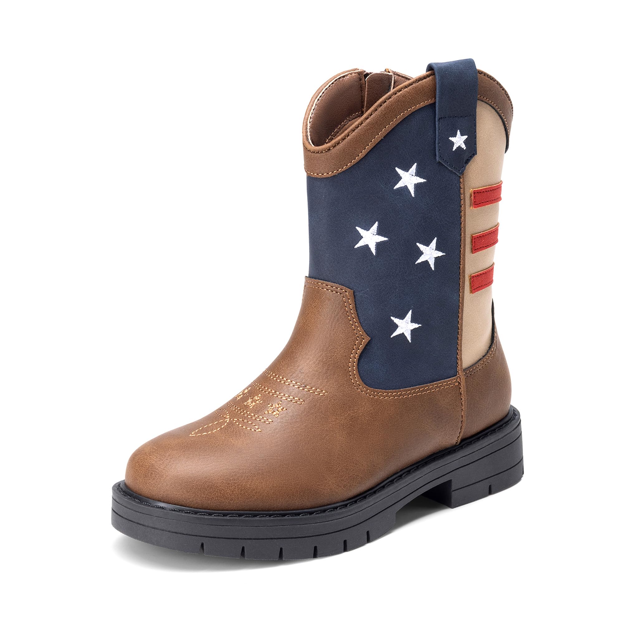 DREAM PAIRS Boys Cowboy Boots Kids Western Boots