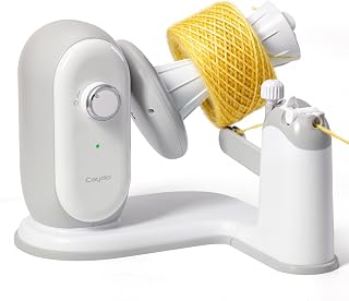 Caydo Electric Yarn Winder A1 Pro Max, Up 16 oz Large Yarn Cake for Crochet | Tabletop Clamp-Free Automatic Stable Winding, Adjustable Tension for 99% Yarn Type, Advanced Tool for Knitting Lovers, White