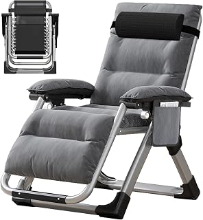 MOPHOTO Zero Gravity Chair, Outdoor Lounge Chair with Pad and Side Table