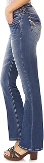 WallFlower Women's Straight Instastretch Legendary Classic Jeans with Boot Cut