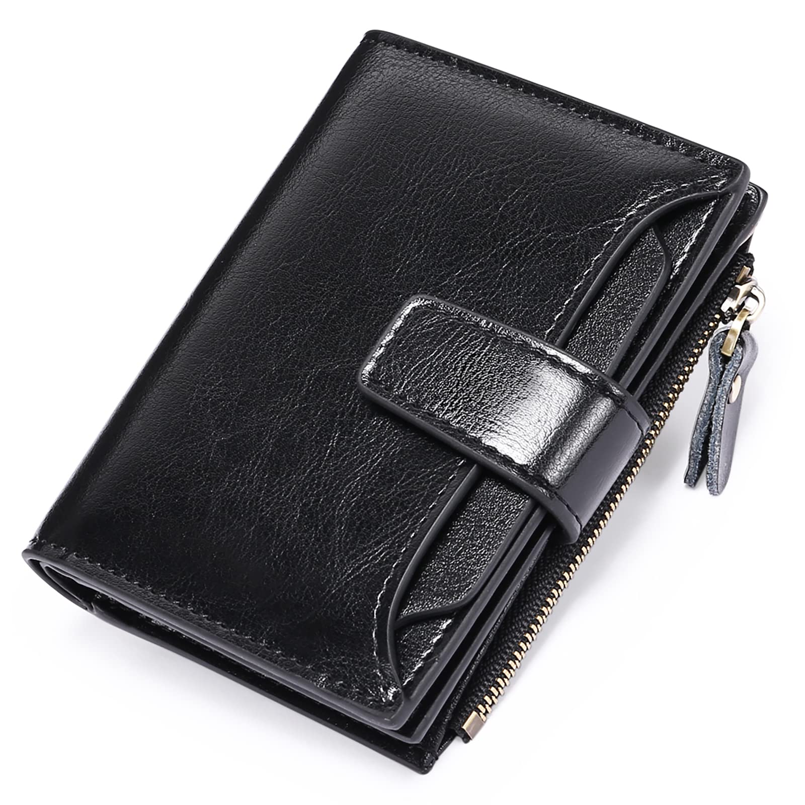 SENDEFN Women's Bifold Wallet, Large Capacity, Good Texture, Genuine Leather, RF