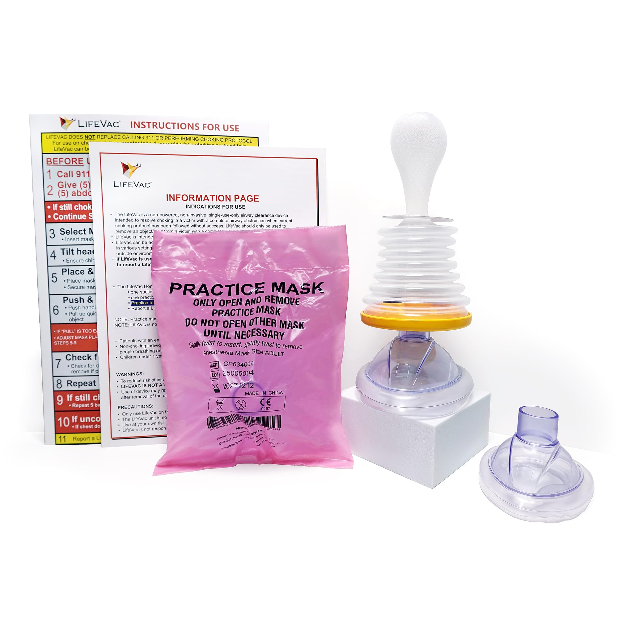 LifeVac Home Kit - Portable Suction Rescue Device, First Aid Kit for Kids and Ad