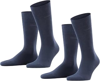 ESPRIT Men's Basic Plain 2-Pack Breathable Cotton Socks