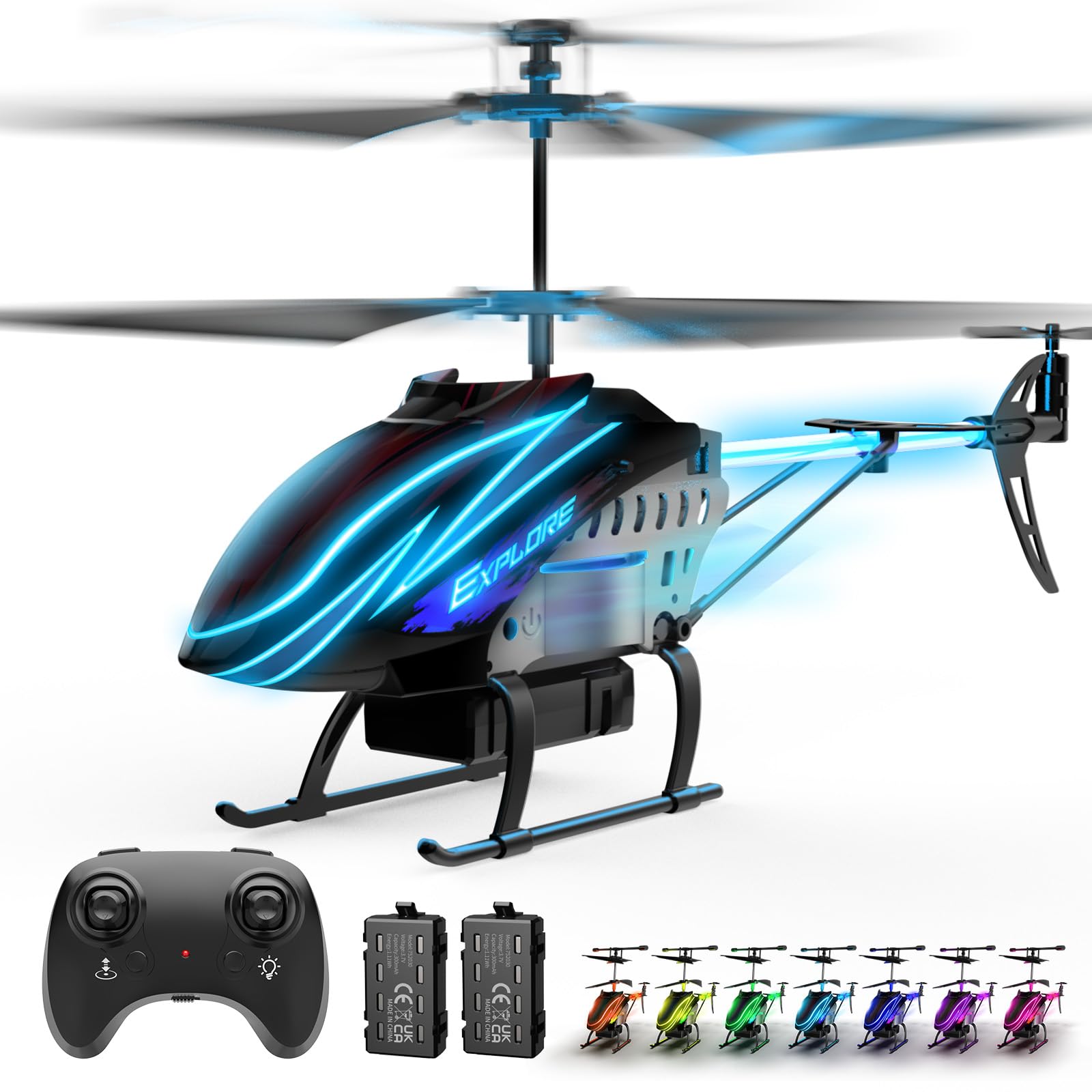 BUSSGO RC Helicopter, Remote Control Helicopter for Kids | with 30Mins Flight(2 
