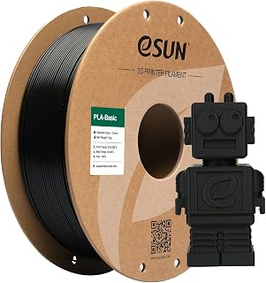 eSUN PLA Filament 1.8mm 1kg Black, PLA Basic 3D Printer Filament | Basic PLA Filament for 3D Printer, Dimensional Accuracy +/- 0.05 mm, 1KG (2.2 lbs) Spool, Fast PLA