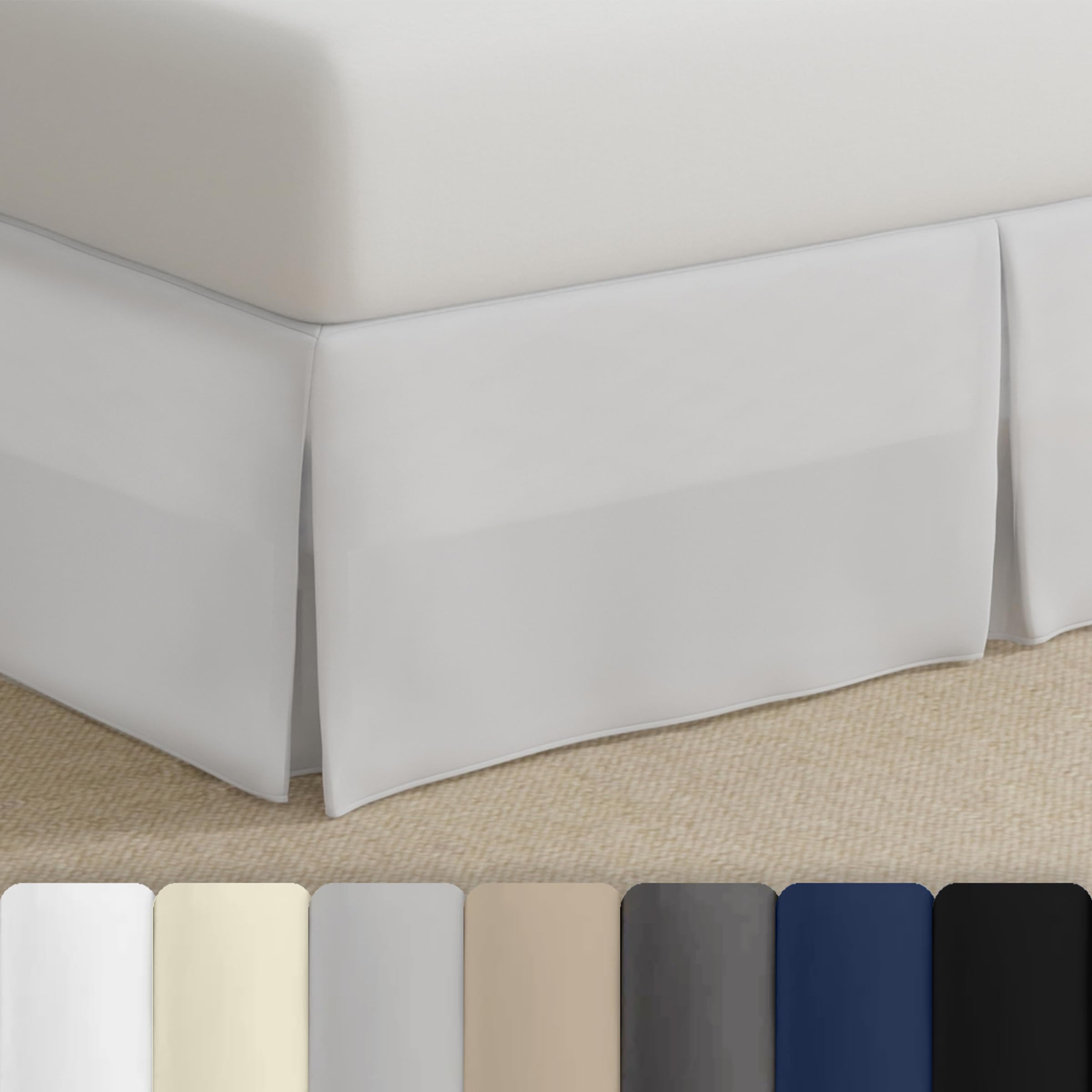 Bed Maker’s Never Lift Your Mattress Bed Skirt, Designed for Box Spring Beds, Sp
