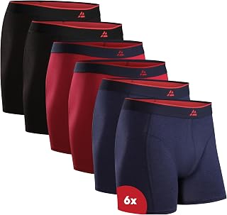 DANISH ENDURANCE Men's Bamboo Boxer Shorts, with or without Fly, Pack of 6 or 10