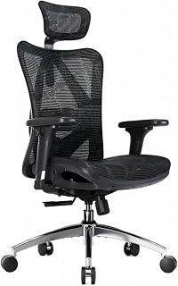 SIHOO M57 Ergonomic Office Chair, Mesh Back Desk Chair with 3D Armrests | Lumbar Support & Adjustable Headrest, Comfortable Computer Chair, Office Chair Hold 330 LBS, Home Office,Black