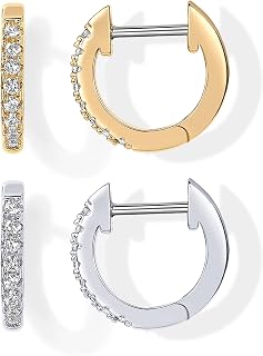 PAVOI Small Gold Hoop Earrings for Women - 14K Gold Plated Huggie Earring