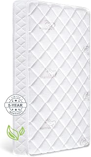 Letmxiu Premium Crib & Toddler Mattress,100% Knitted Fabric, Premium Fleece Surface-Hypoallergenic, 5" Thick Firm Soft Crib Mattress, Non-Toxic - Fits Standard Cribs & Toddler Beds