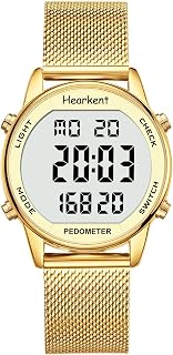 Hearkent Women's Pedometer Watch, Sports Watch with Calorie Counter, Walking Step Fitness Tracker, Large Digital Display Waterproof Wristwatch