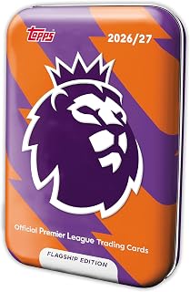 Topps Flagship Premier League 2026/27 Trading Cards - Mega Tin 2 | Each Mega Tin contains 40 cards including 2 On Fire cards plus 2 exclusive Pink Voltage parallels!