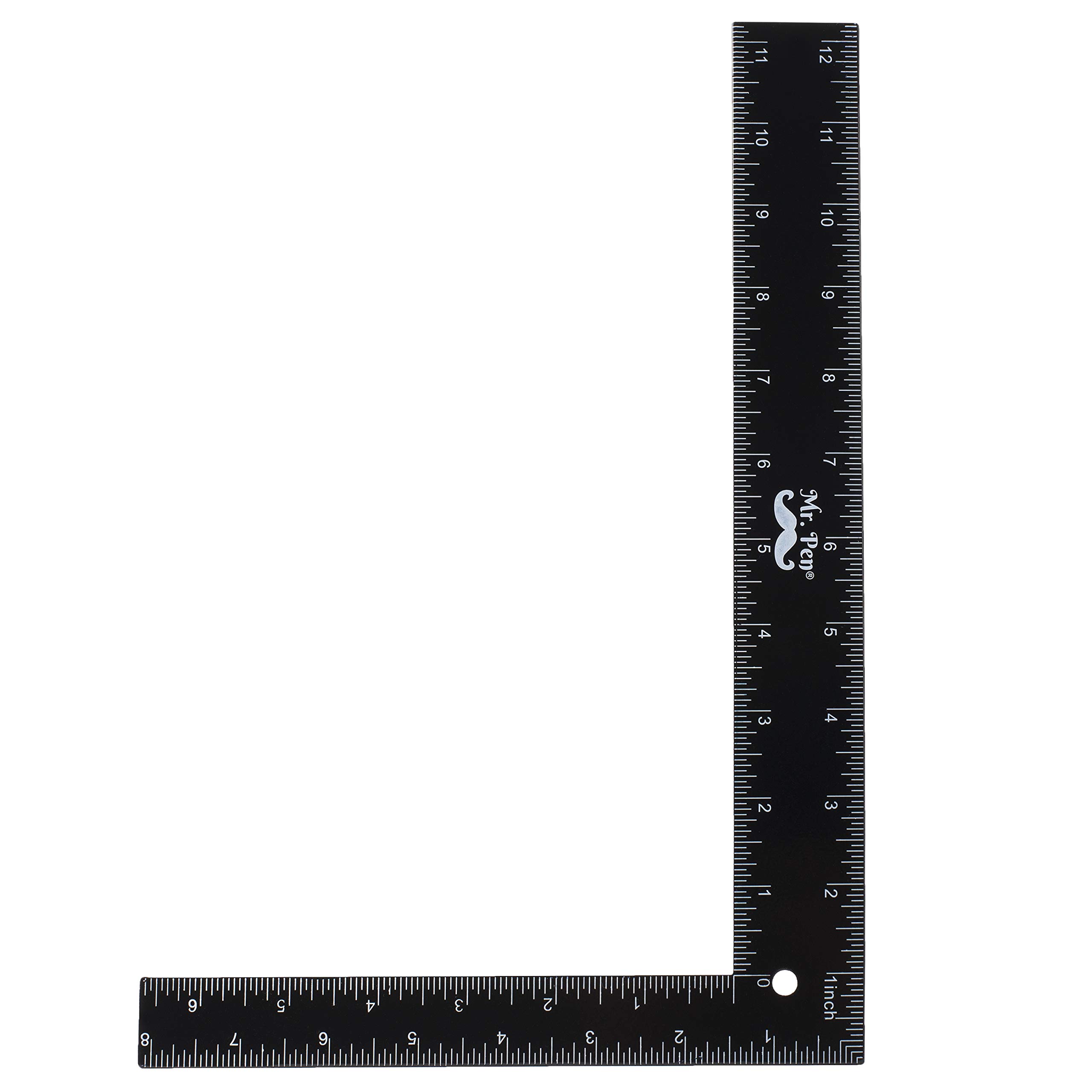 Mr. Pen- Metal Carpenter Square, 8 x 12 Inch | L-Square with Imperial & Metric M