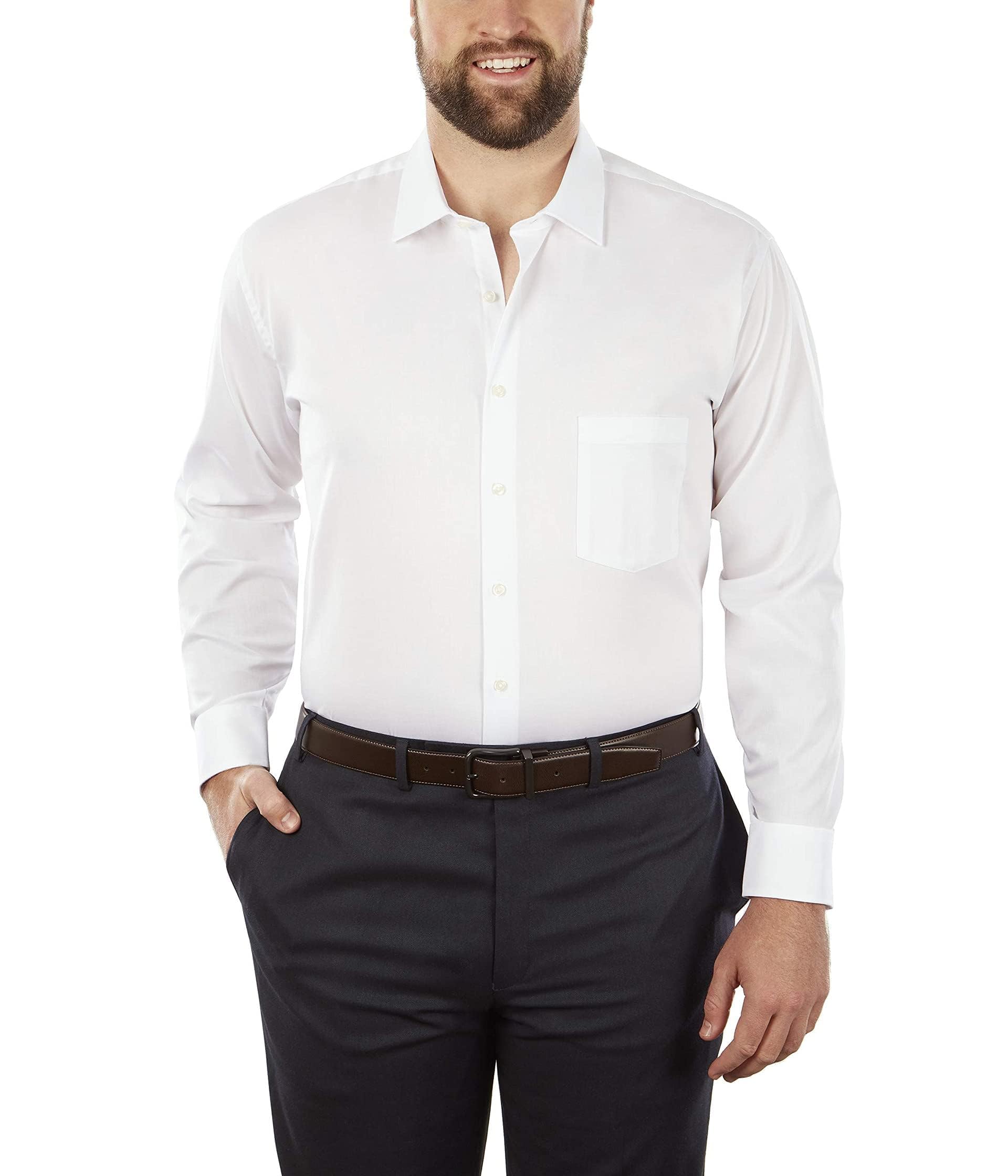 Van Heusen Herren Tall Fit Dress Shirt Flex Collar Stretch Solid (Big and Tall) 