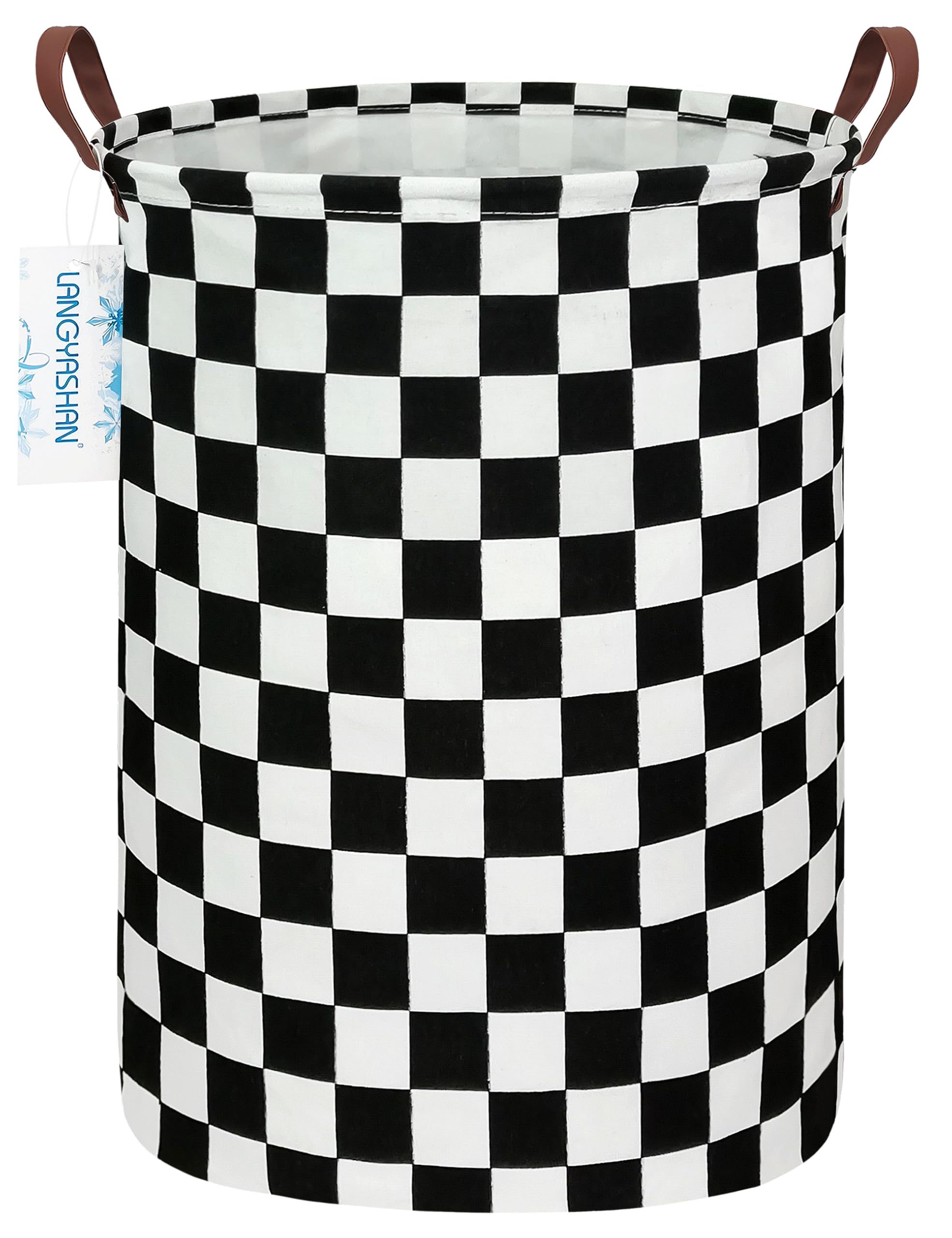 Round Laundry Basket Collapsible Boys Nursery Car Hamper Racing Flag | Waterproo