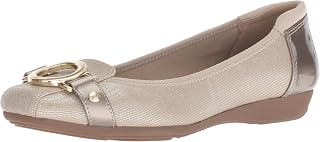 Anne Klein Women's Umeko Ballet Flat, Metallic Taupe, 9 UK