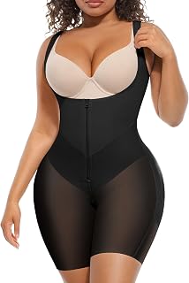 FeelinGirl Fajas Colombianas Moldeadoras Moldeadoras Faja moldeadora para levantamiento de glúteos, control de abdomen, posparto, moldeador de cuerpo con cremallera en la entrepierna