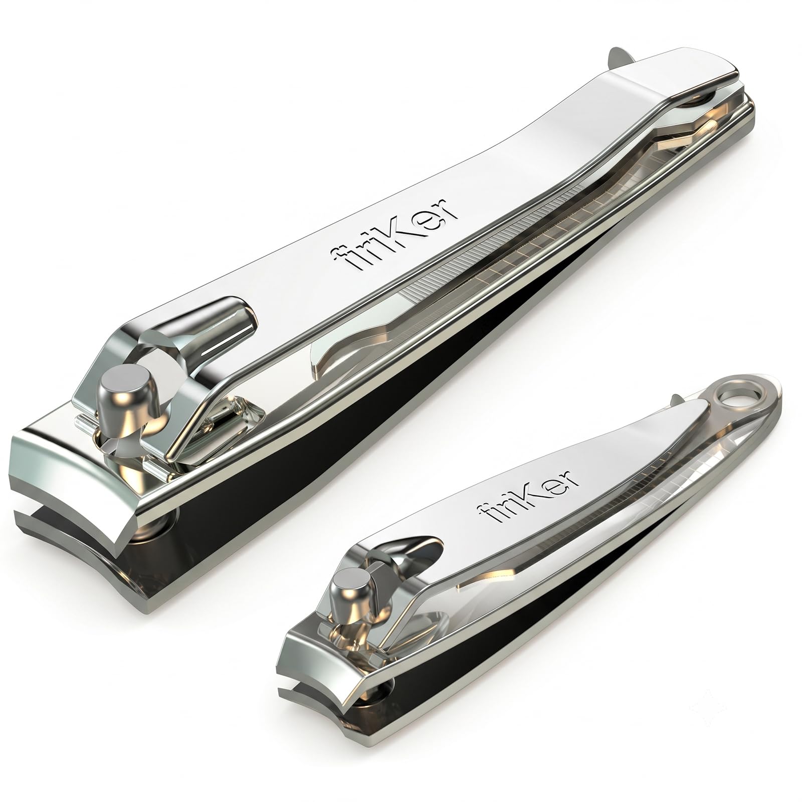 FiriKer Nail Clippers with Nail File, Fingernail Clipper, Toe Nail Clippers | 2P