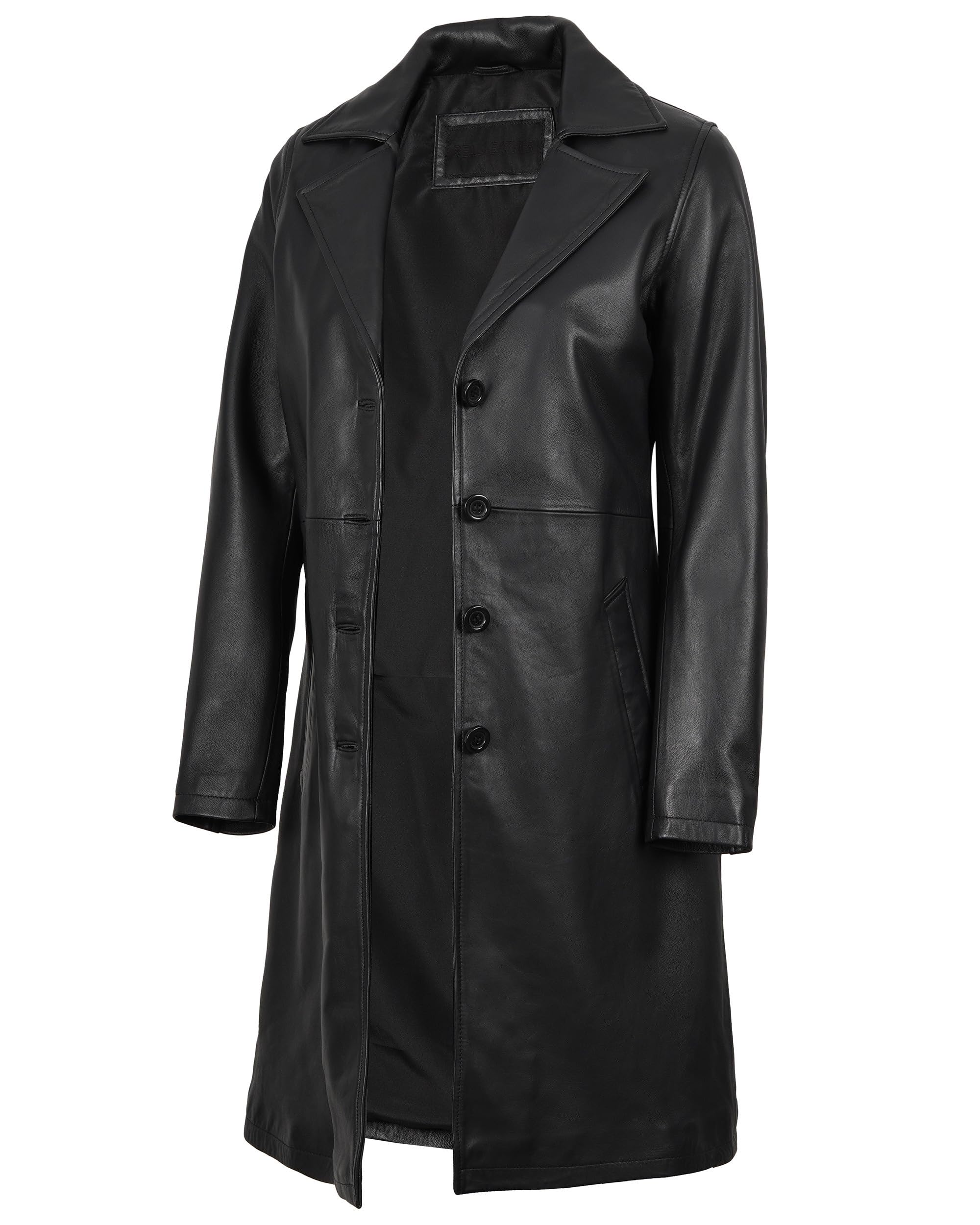 fjackets Lambskin Stylish Leather Car Coats for Womens - Real Long Leather Jacke