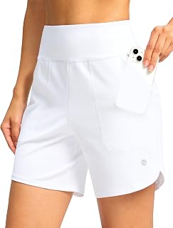 G Gradual Women's Athletic Shorts 6" High Waisted Casual Shorts for Women