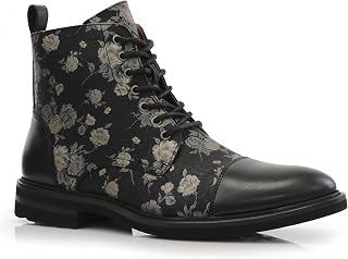 Polar Fox Men's Ankle Dress Boots | Lace-up Casual Fashion Boot Collection | Cap Toe & Plain Toe Styles |