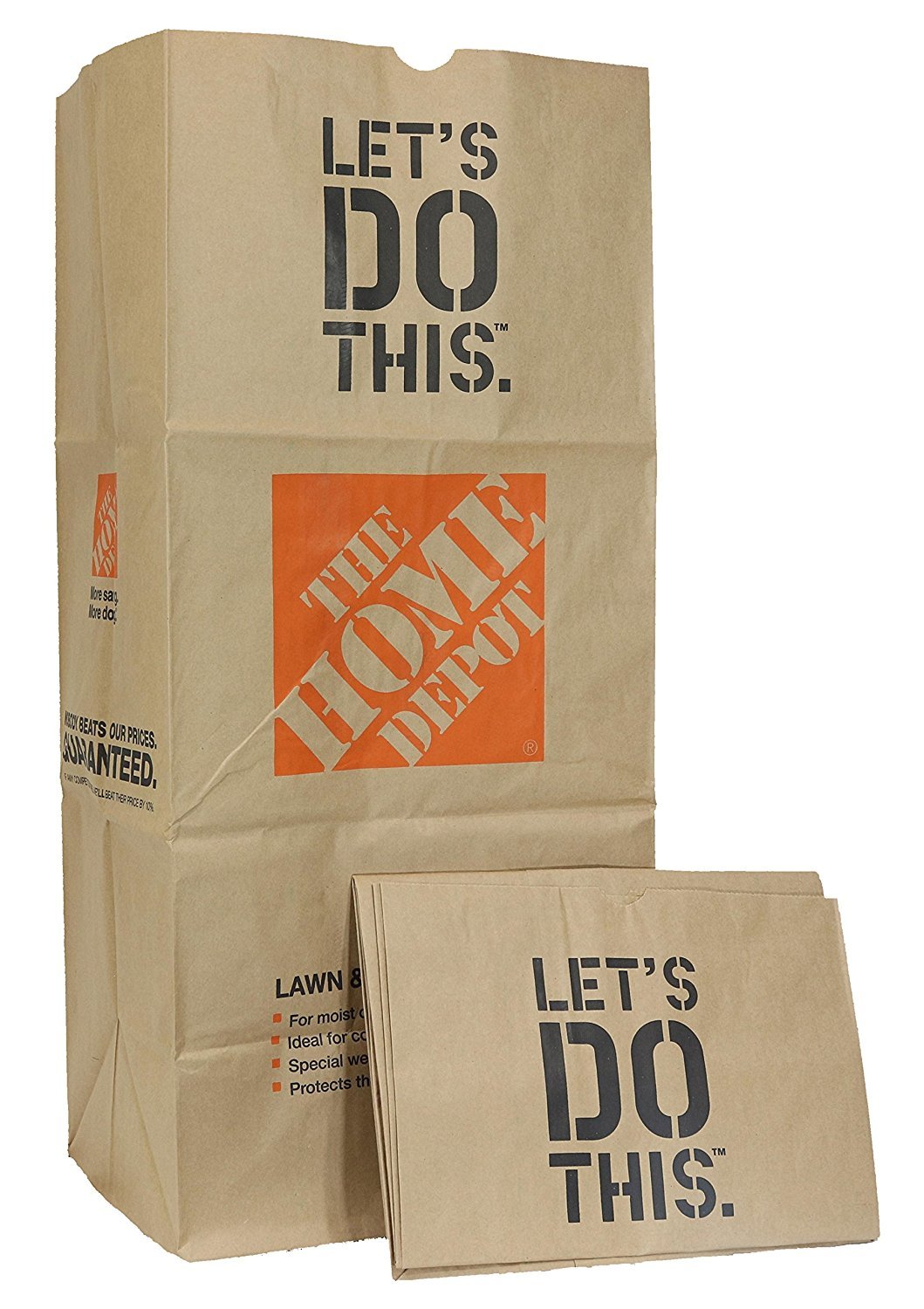 The Home Depot 49022-10PK Heavy Duty Brown Paper Lawn and Refuse Bags for Home a