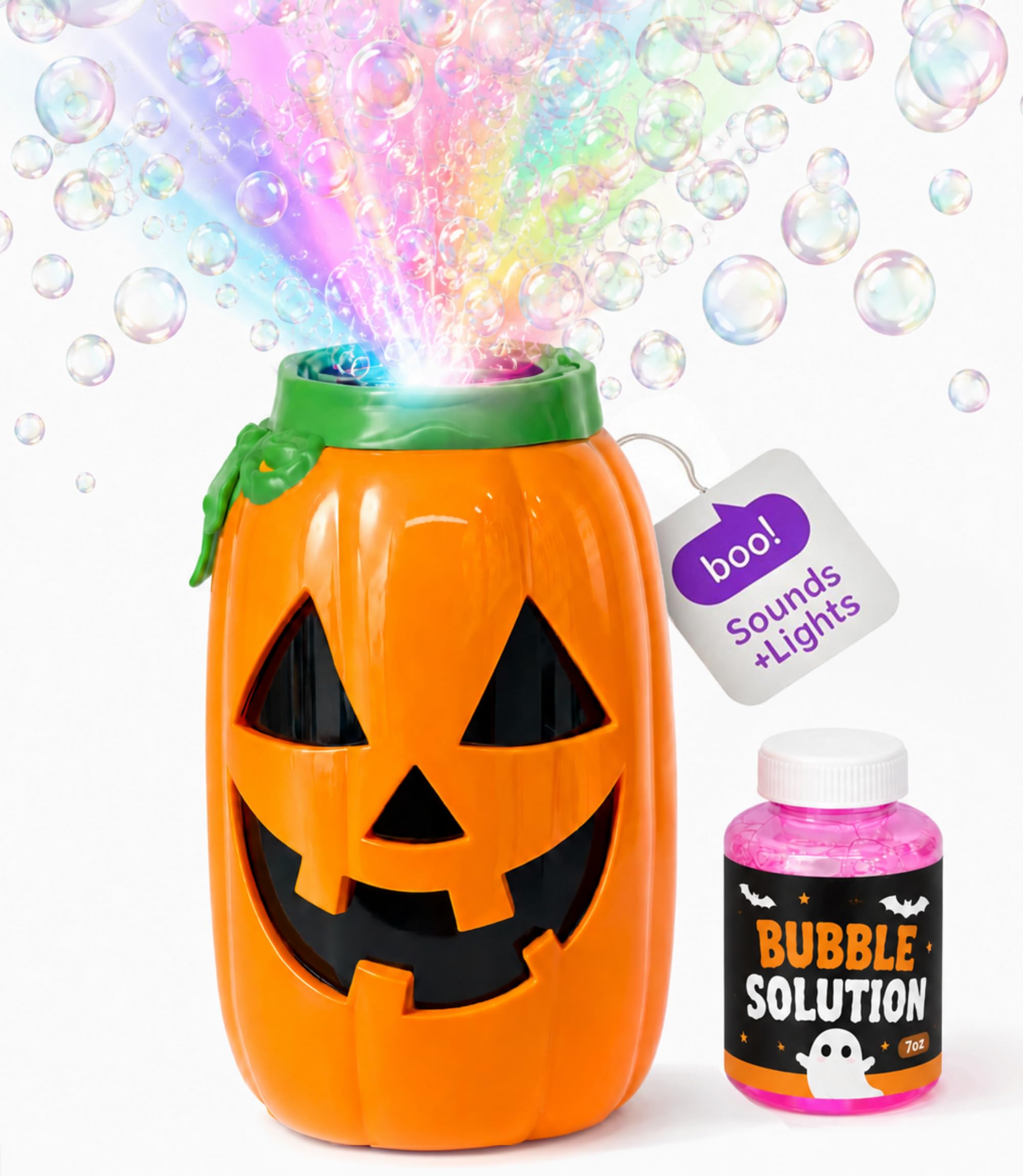Move2Play Halloween Bubble Blower | Bubble Machine for Kids & Toddlers | Light-U
