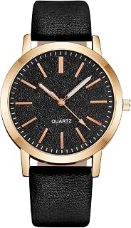 OFFCUP Women's Quartz Watch, Leather Ladies Wrist Watches, Sparkling Dial