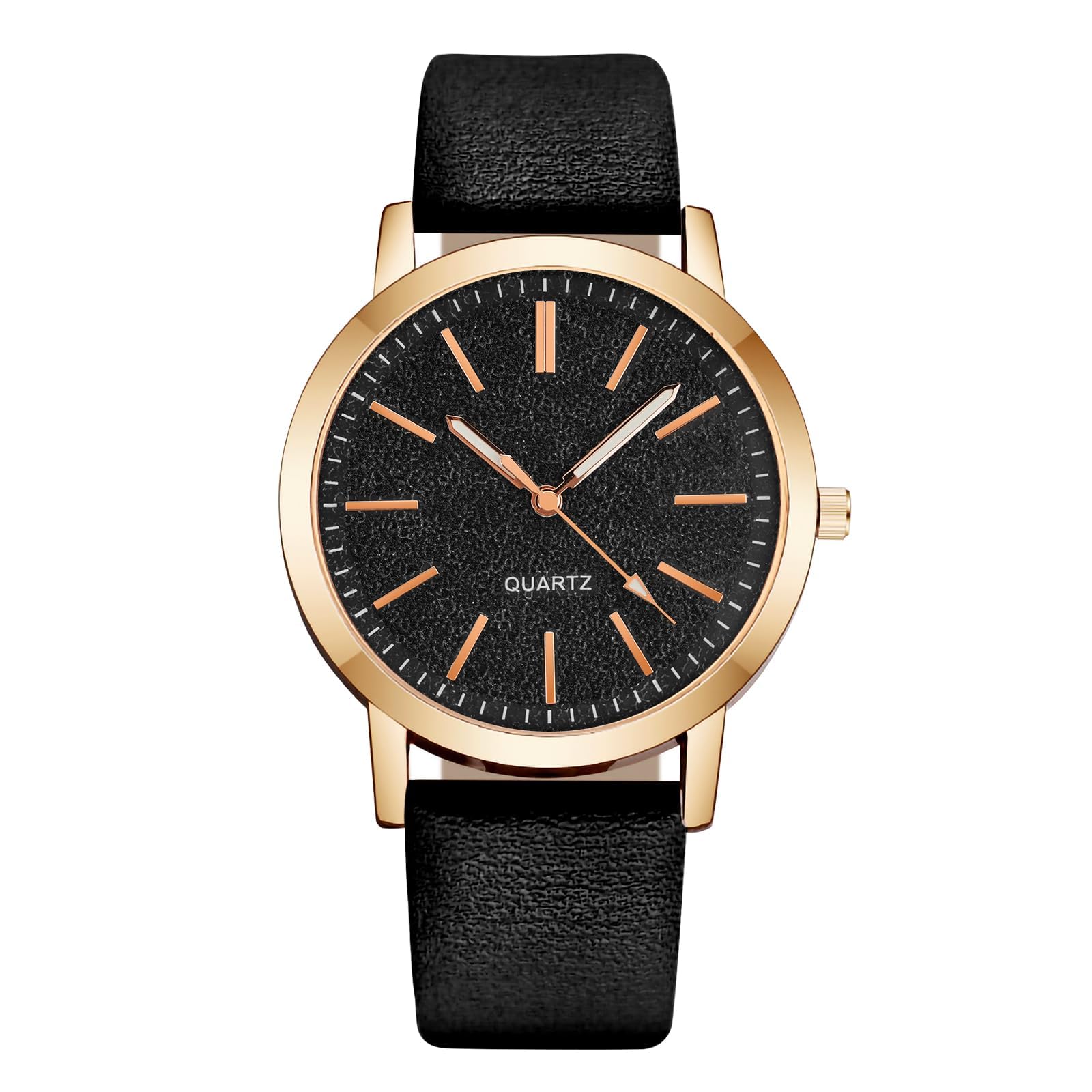 OFFCUP Women's Quartz Watch, Leather Ladies Wrist Watches, Sparkling Dial