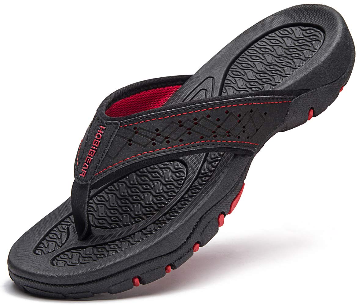 GUBARUN Men's Sports Flip Flops Comfortable Casual Thong Sandals Outdoor, black1