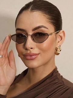 1 Pair Fashion Diamond Shaped Metal Sunglasses for Women Custom Urban Style Sunglasses
