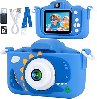 Kids Digital Camera 48MP Dual Lens 1080P HD with 32GB SD Card for 3-12 Year Old Boys & Girls, Kids Digital Video Camcorder Selfie Camera Best Gifts for Kids