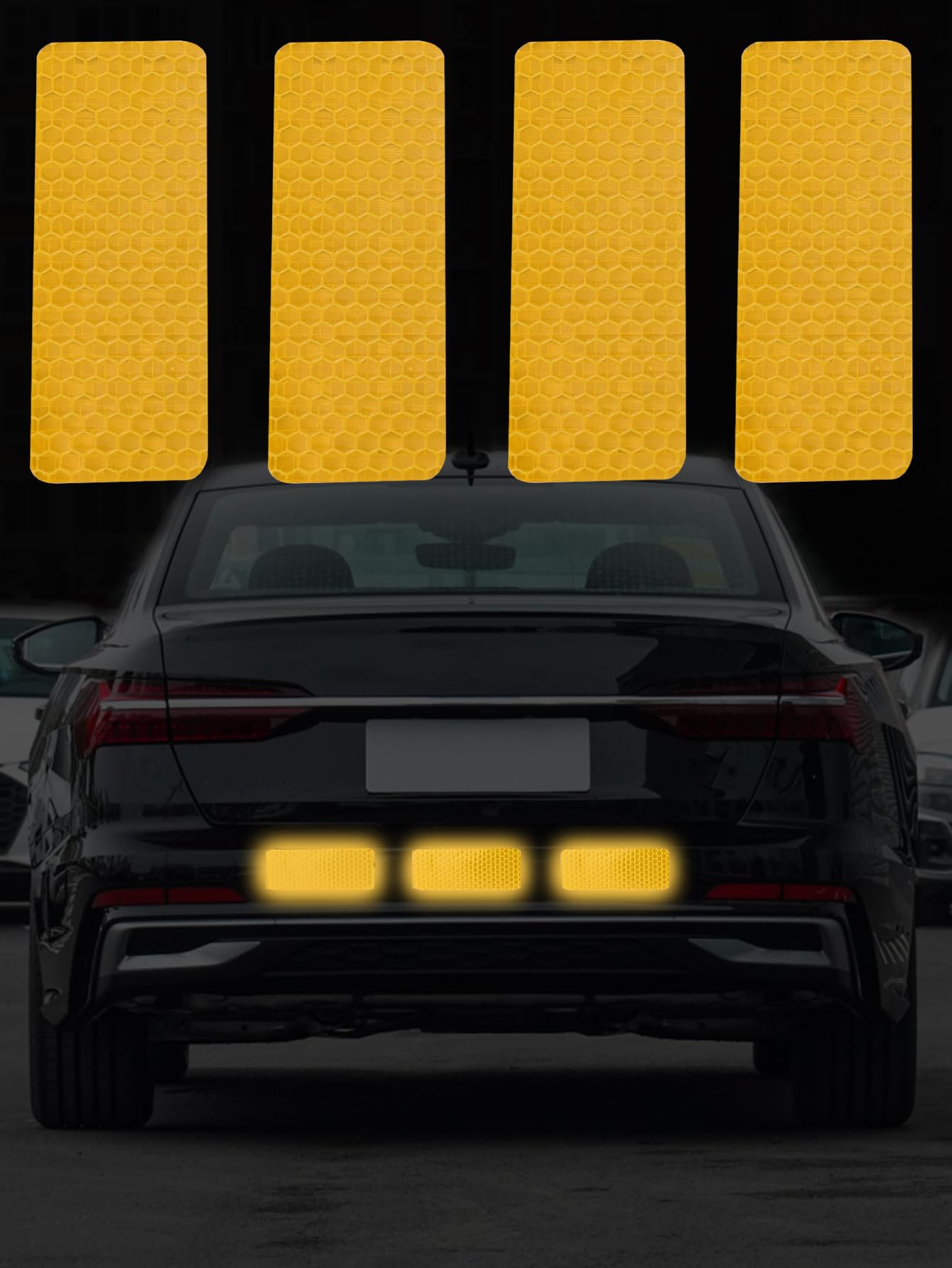 Car Bumper Reflective Stickers Warning Strip Tape Secure Auto Motorcycle Bike Re