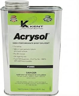 Kent ACRYSOL Body Solvent, Professional-Grade Surface Cleaner for Automotive Paint Prep – Fast-Acting Wax, Grease &amp; Adhesive Remover, 1 Qt