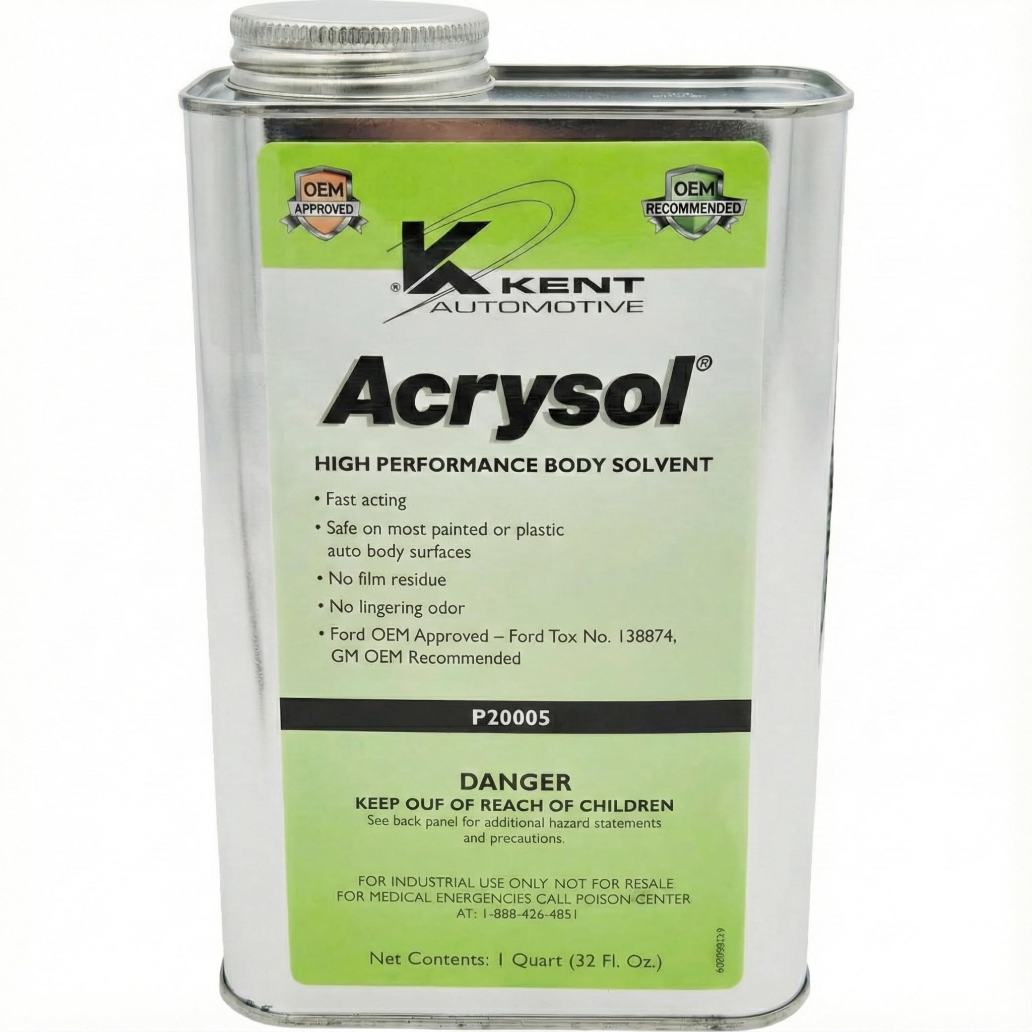 Kent ACRYSOL Body Solvent, Professional-Grade Surface Cleaner for Automotive Pai