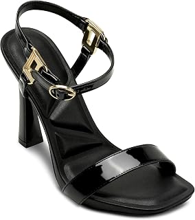 KARL LAGERFELD Cybil Evening Ankle Strap Dress Heel Sandals with Heels, Women
