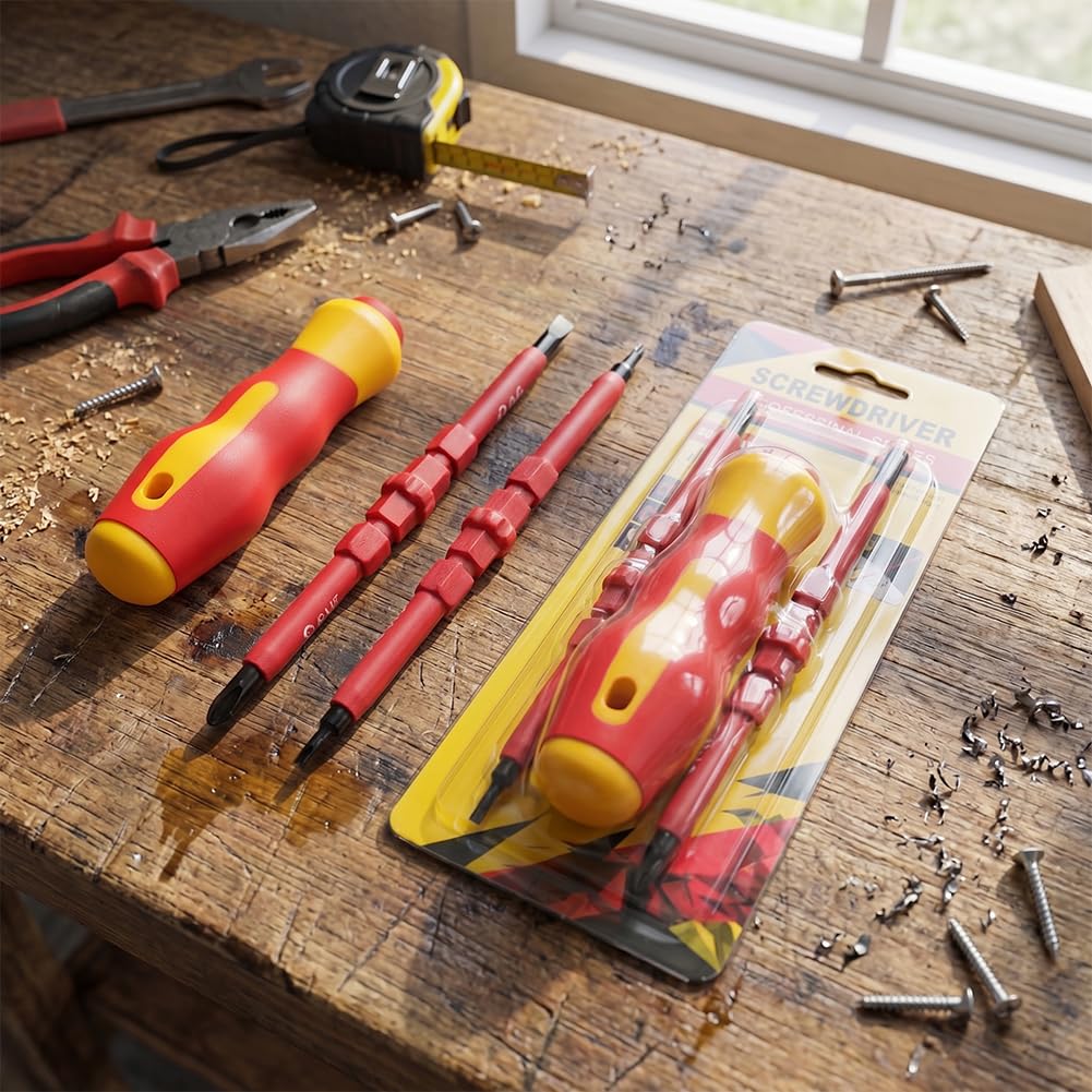 3-in-1 Professional Screwdriver Set with Multi-modle Magnetic Bits, Portable Cus