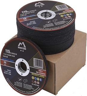 Merryland 50 Pack Cut Off Wheel 115 mm Cutting Metal Steel Craft-Line | 115mm Angle Grinder, Cutting Wheel 115 X 1.0 X 22.23 Ultra Thin, Cutting Disc, Stainless Steel, C13071042-50