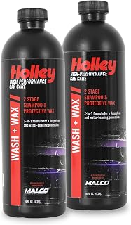 Holley Wash + Wax - 2-Stage Shampoo & Wax - 16 oz. (2 Pack)