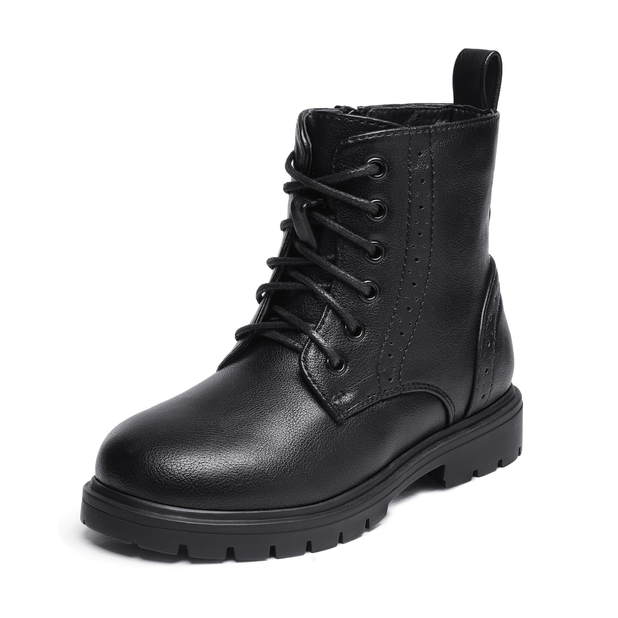 DREAM PAIRS Kids Combat Ankle Fall Boots | Side Zipper Closure, Water Resistant 