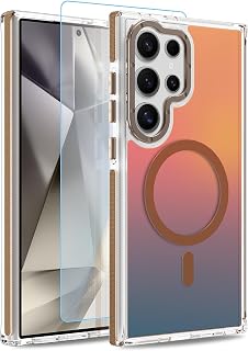Magnetic Case Fit for Samsung Galaxy S24 Ultra, Fluorescent, Desert