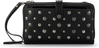 [The Sak] Iris スマートフォンクロスボディパース - レディース 携帯電話バッグ & 財布 日常用 - ジッパー付きコンバーチブルリストレット, タバコ フローラル エンボス/レザー, 2XL