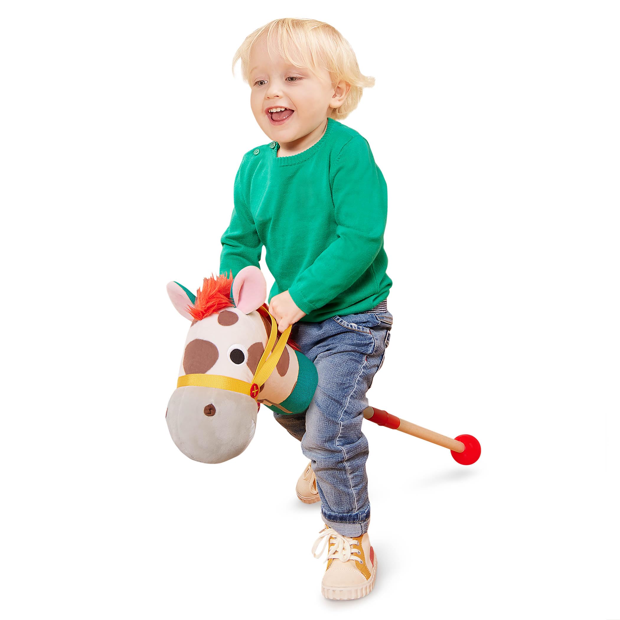 Battat Pony Pal Classic, Plush Stick Horse with Sounds | Wooden pole, plush hors