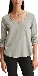 Marc OPolo Denim Women's Organic Cotton V-Neck Long T-Shirt